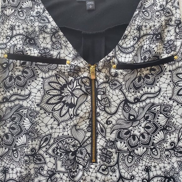 Express Sleeveless Top Paisley Print S - Picture 4 of 11